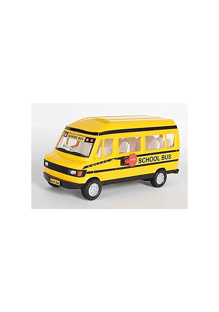 CENTY Toys Traveler Yellow School Bus with Tail Gate - Pull Back Action Toy for Kids - Image 1